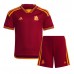 AS Roma Lorenzo Pellegrini #7 Koszulka Podstawowych Dziecięca 2023-24 Krótki Rękaw (+ Krótkie spodenki)